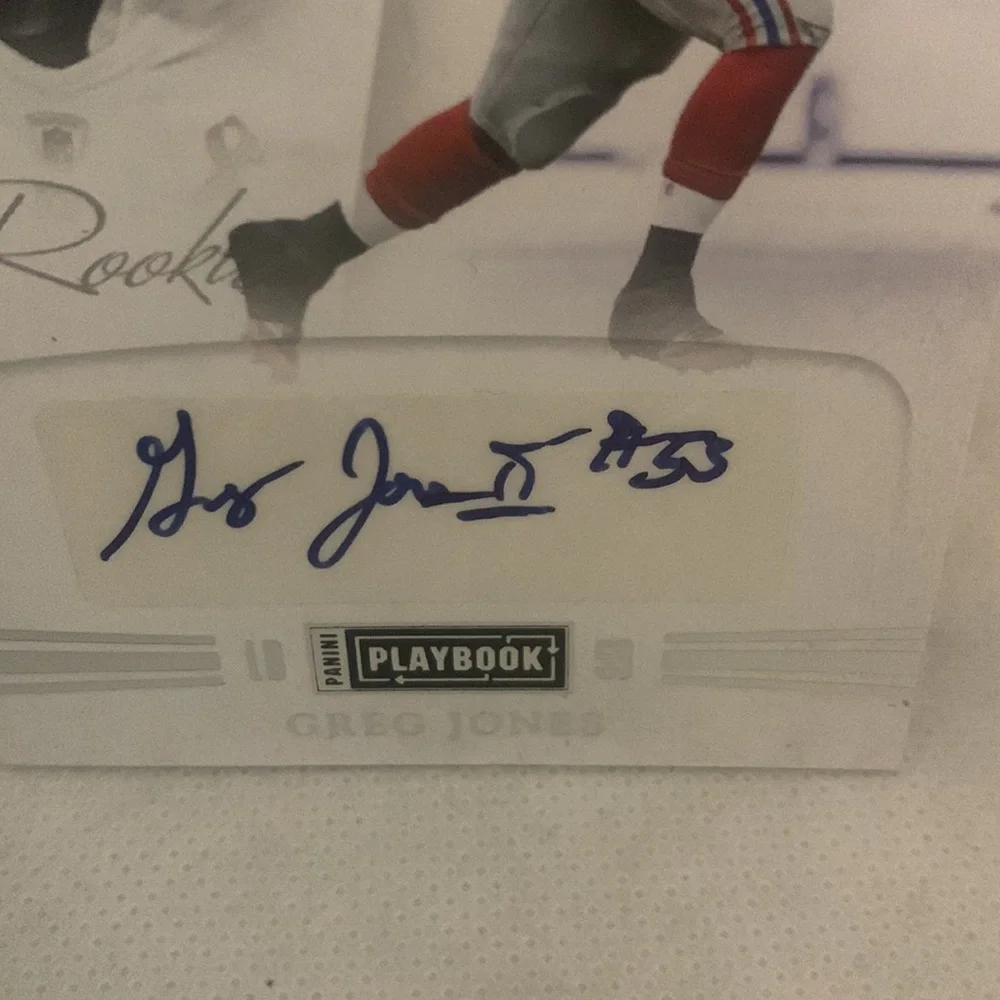 2011 Panini Playbook #66 Greg Jones NYG 299/299 (003) - Picture 3 of 3